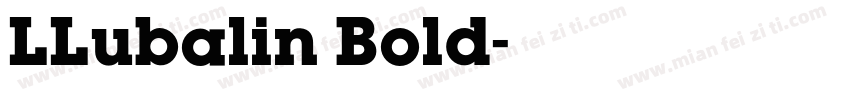 LLubalin Bold字体转换